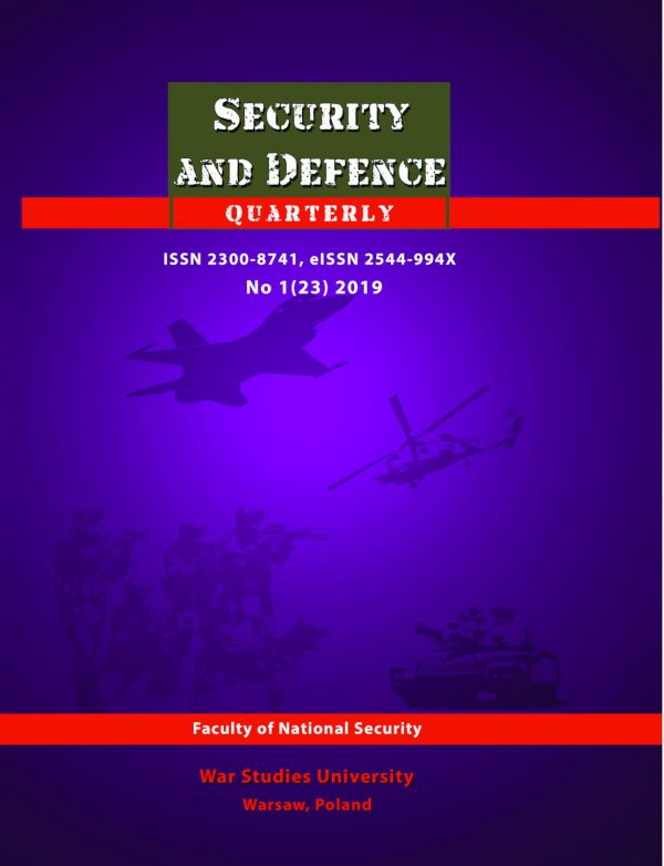 Security and Defence Quarterly Nr 1 (23) 2019