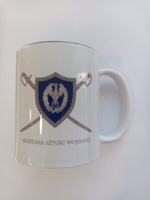 Kubek ceramiczny z grafiką (biały)