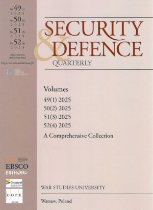 Okładka czasopisma Security & Defence Quarterly 2025. A Comprehensive Collection